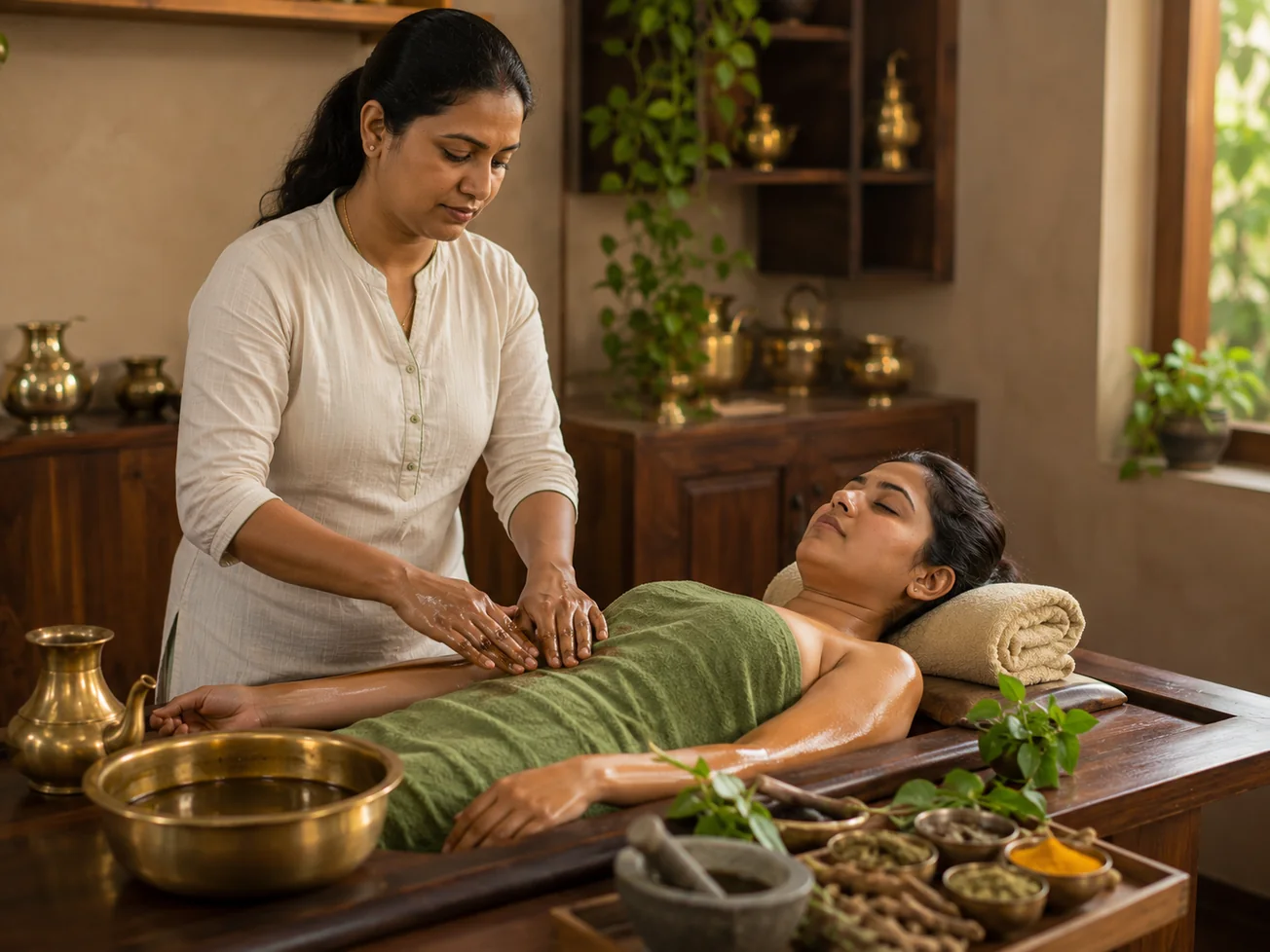 Purvakarma preparatory Ayurvedic oil therapy