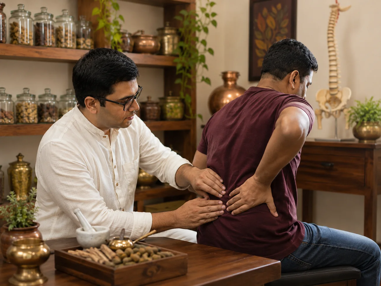 Pain, joints and spine Ayurvedic care